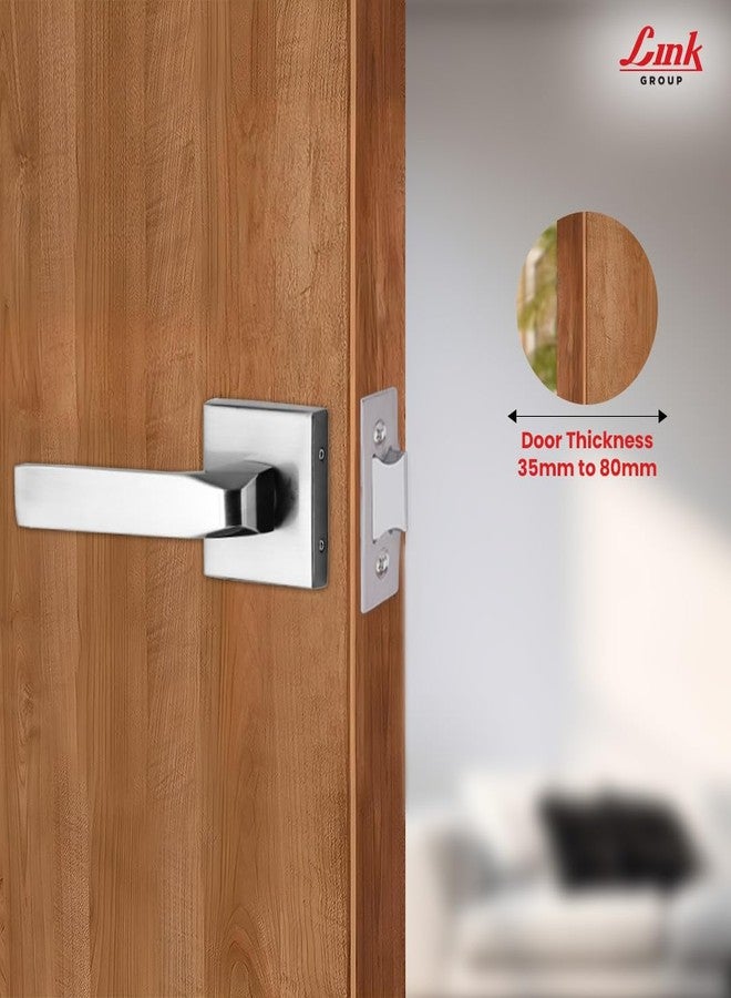 Link Fixio Mortise Door Handle | Bathroom, Balcony Door Handle Set, SS Finish | Miled Steel | Baby Latch | Ergonomic Design | 1,00,000+ Cycle Tested | 2-Year Warranty - Image 3
